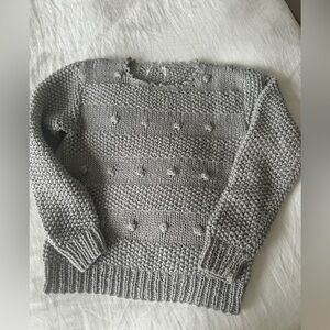 Vintage Grey Sweater Chunky Knit Apres Ski